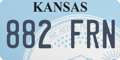 KS license plate 882FRN