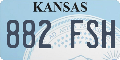 KS license plate 882FSH