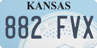 KS license plate 882FVX