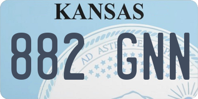 KS license plate 882GNN