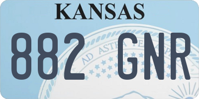 KS license plate 882GNR