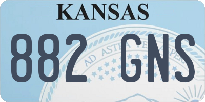 KS license plate 882GNS