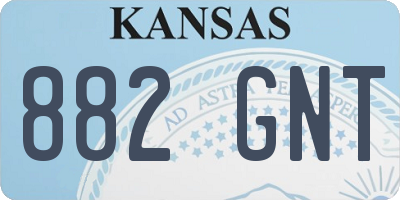 KS license plate 882GNT