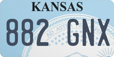 KS license plate 882GNX