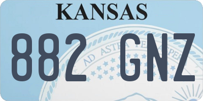 KS license plate 882GNZ