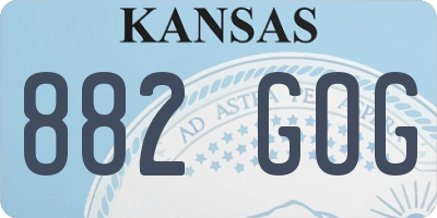 KS license plate 882GOG