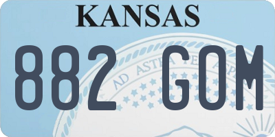 KS license plate 882GOM
