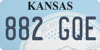 KS license plate 882GQE