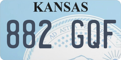 KS license plate 882GQF