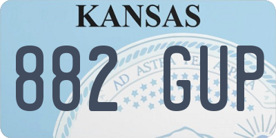 KS license plate 882GUP