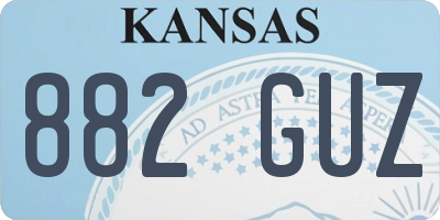 KS license plate 882GUZ