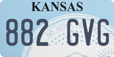 KS license plate 882GVG