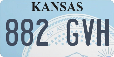 KS license plate 882GVH