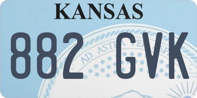 KS license plate 882GVK
