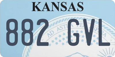 KS license plate 882GVL