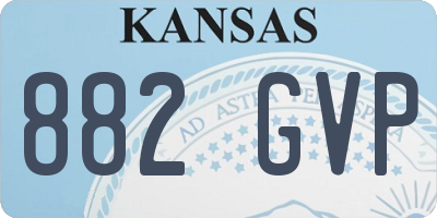 KS license plate 882GVP