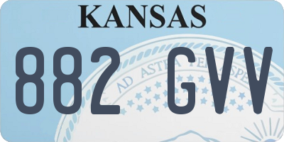 KS license plate 882GVV