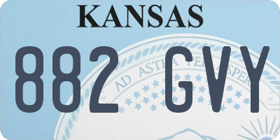 KS license plate 882GVY