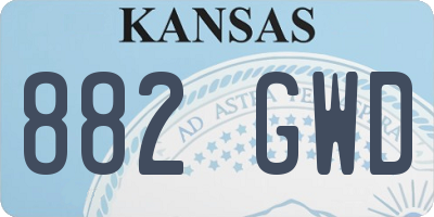 KS license plate 882GWD