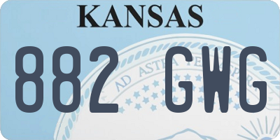 KS license plate 882GWG