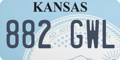 KS license plate 882GWL