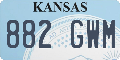 KS license plate 882GWM