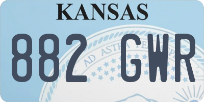 KS license plate 882GWR