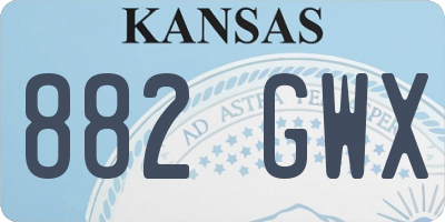 KS license plate 882GWX