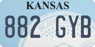 KS license plate 882GYB