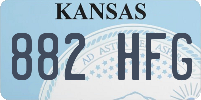 KS license plate 882HFG
