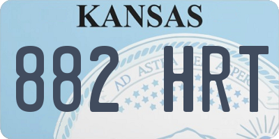 KS license plate 882HRT