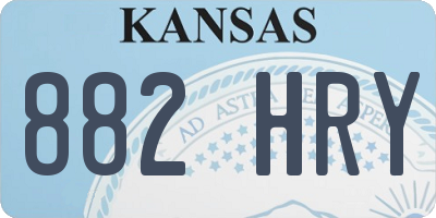 KS license plate 882HRY