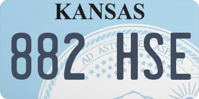 KS license plate 882HSE