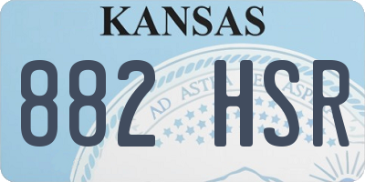 KS license plate 882HSR