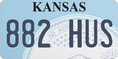 KS license plate 882HUS