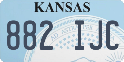 KS license plate 882IJC
