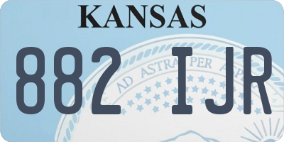 KS license plate 882IJR