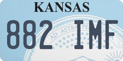 KS license plate 882IMF
