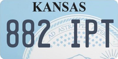 KS license plate 882IPT