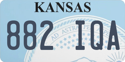 KS license plate 882IQA