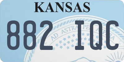 KS license plate 882IQC