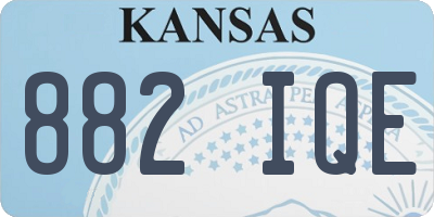 KS license plate 882IQE