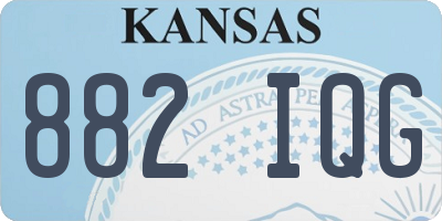 KS license plate 882IQG
