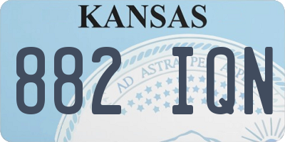KS license plate 882IQN