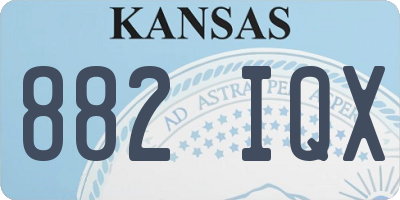 KS license plate 882IQX