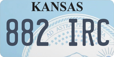 KS license plate 882IRC