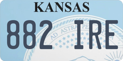 KS license plate 882IRE
