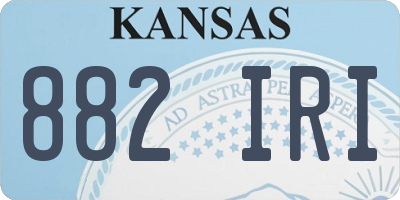 KS license plate 882IRI