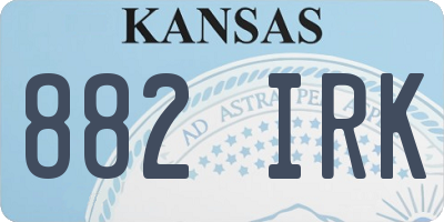 KS license plate 882IRK