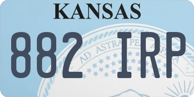 KS license plate 882IRP